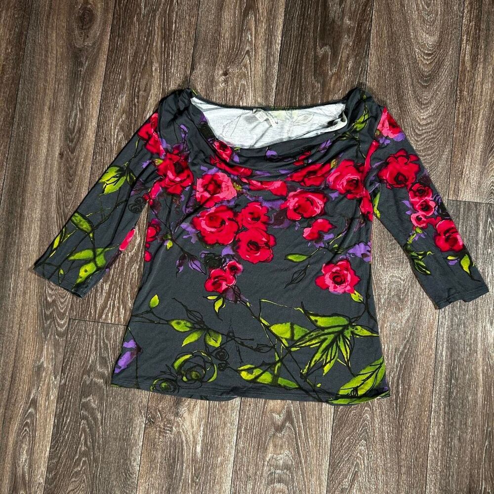 Anthropologie Weston Wear Floral Blouse  y2k boho